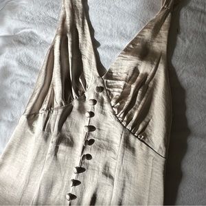 Satin Champagne Maxi Dress